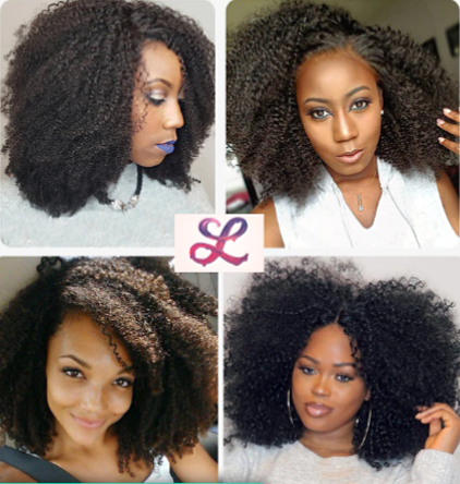 Perruque Lace Afro Kinky Cheveux Mongoliens Bouclés DENSITÉ 150% 8-20 pouces